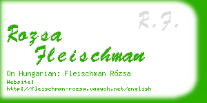 rozsa fleischman business card